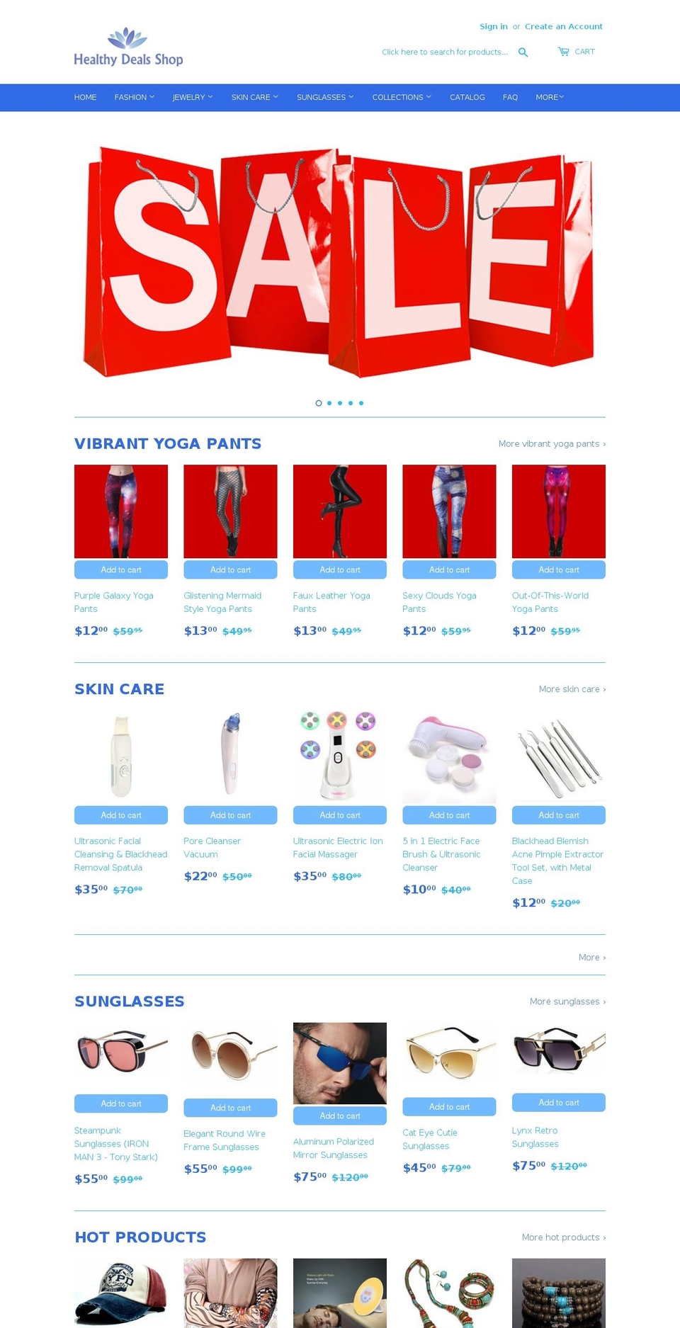healthydealsshop.com shopify website screenshot