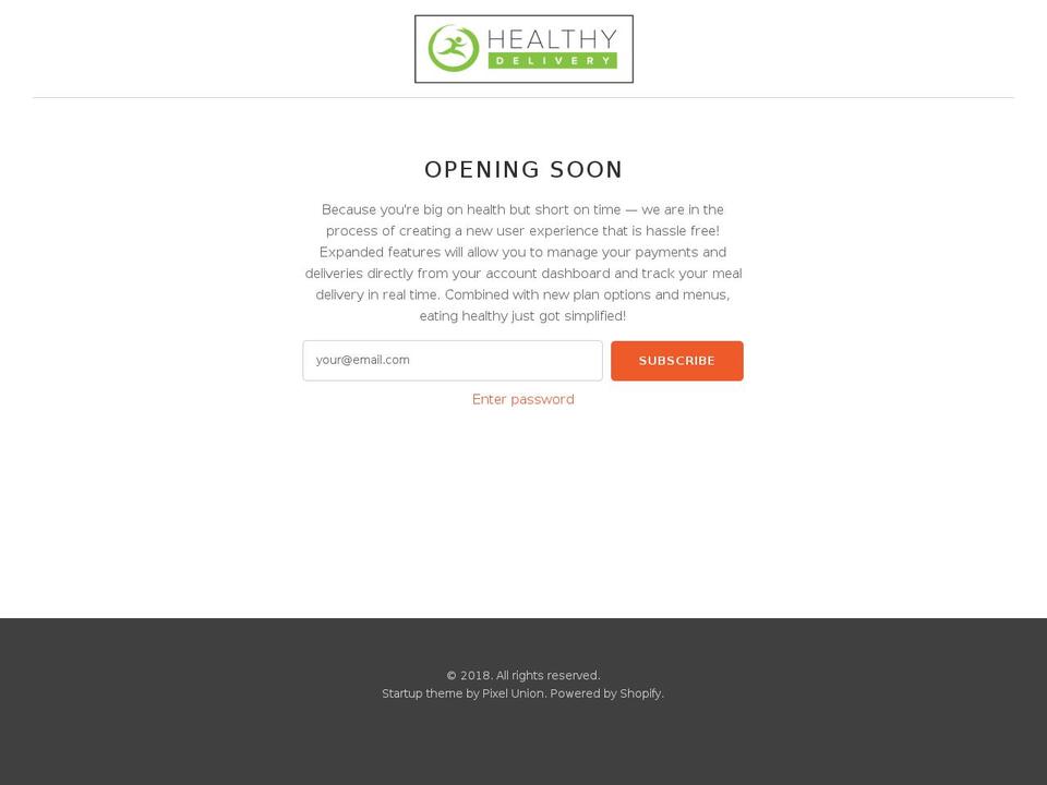 healthydeliveryplan.net shopify website screenshot