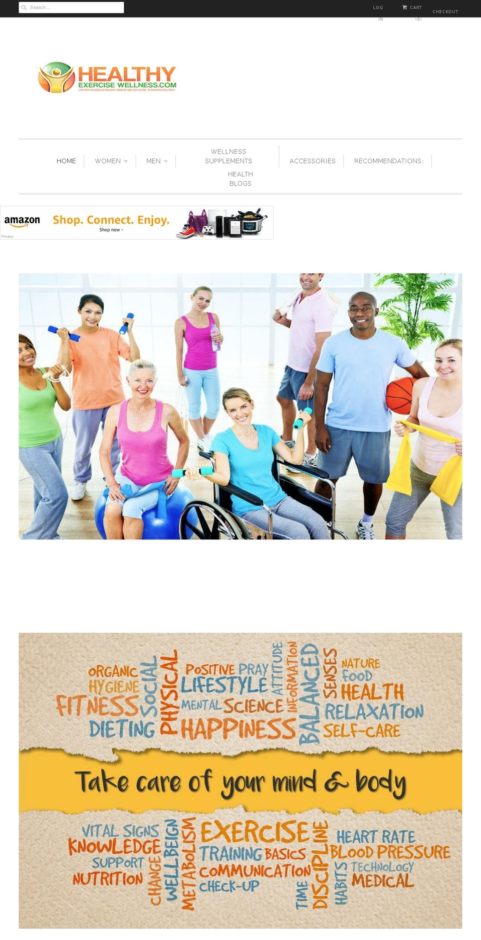 healthyexercisewellness.com shopify website screenshot