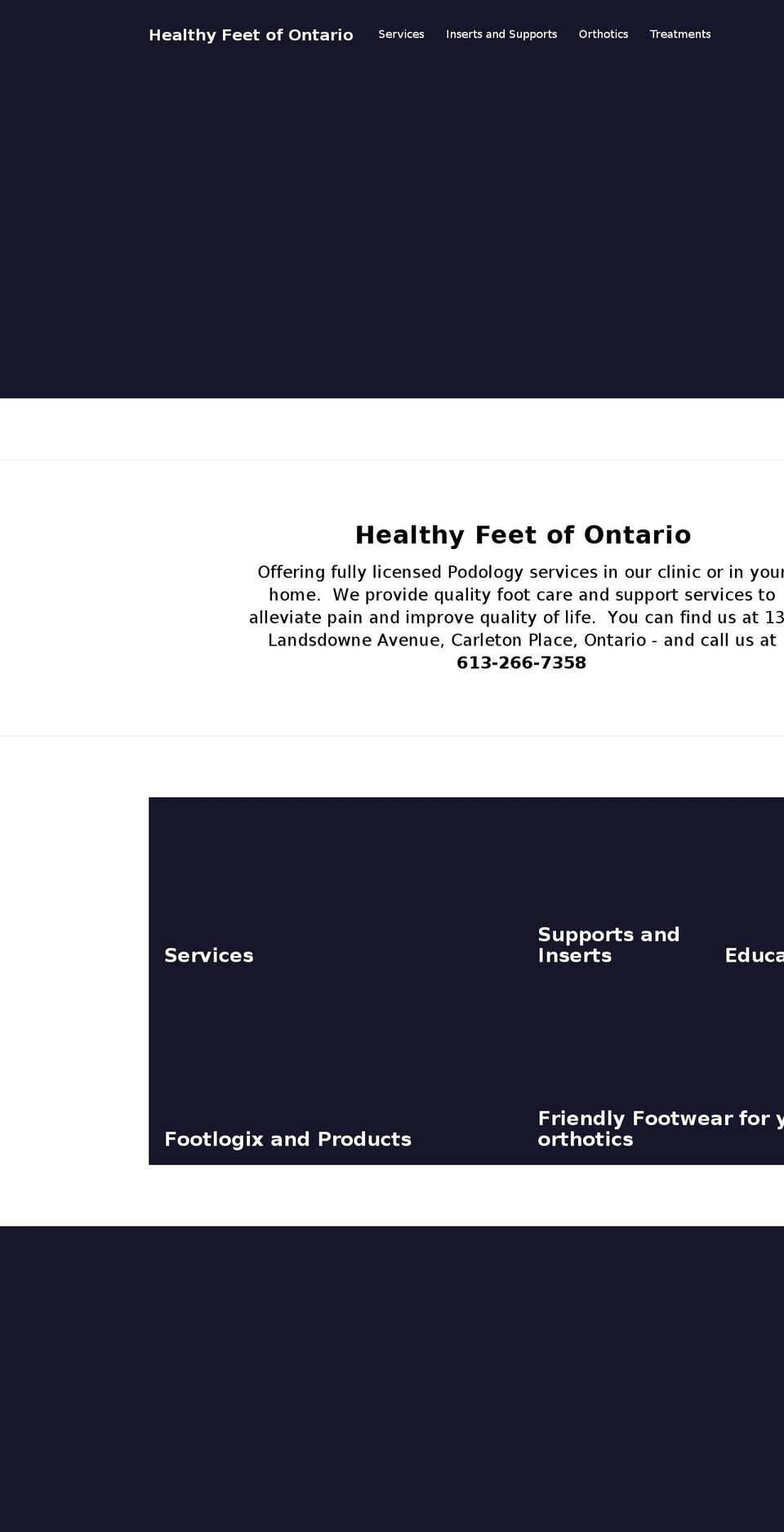 healthyfeetontario.com — Shopify storefront screenshot