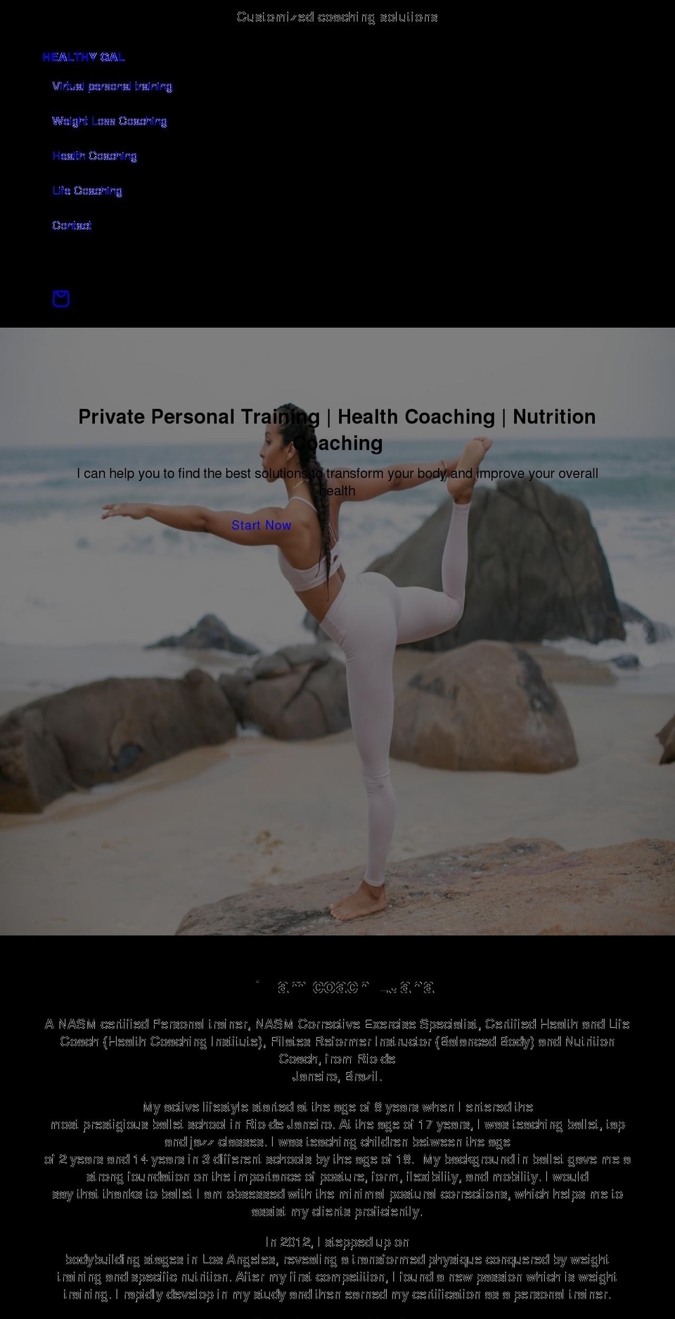 healthygal.net shopify website screenshot