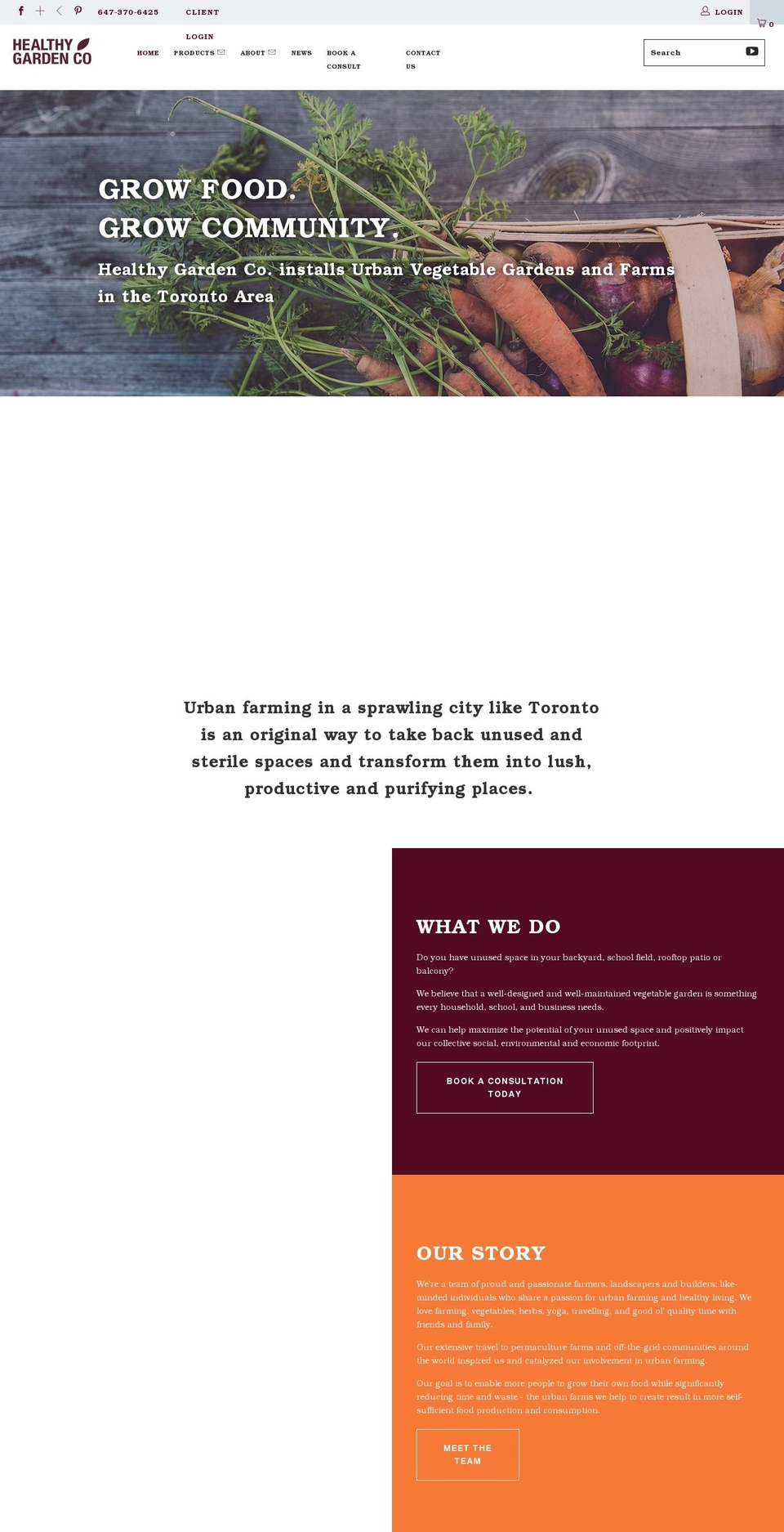 healthygardenco.com shopify website screenshot