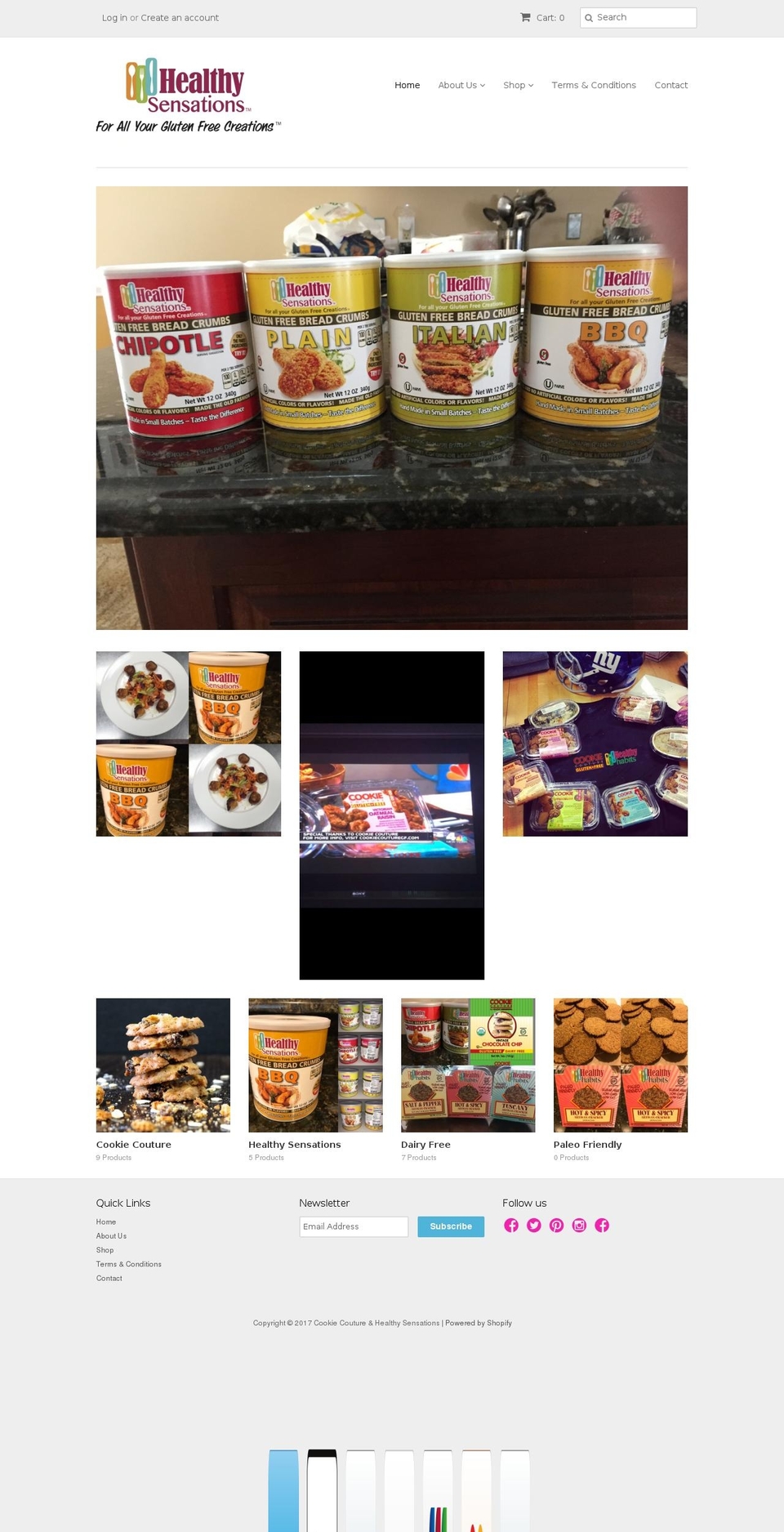 healthyhabitsspecialtyfood.com shopify website screenshot