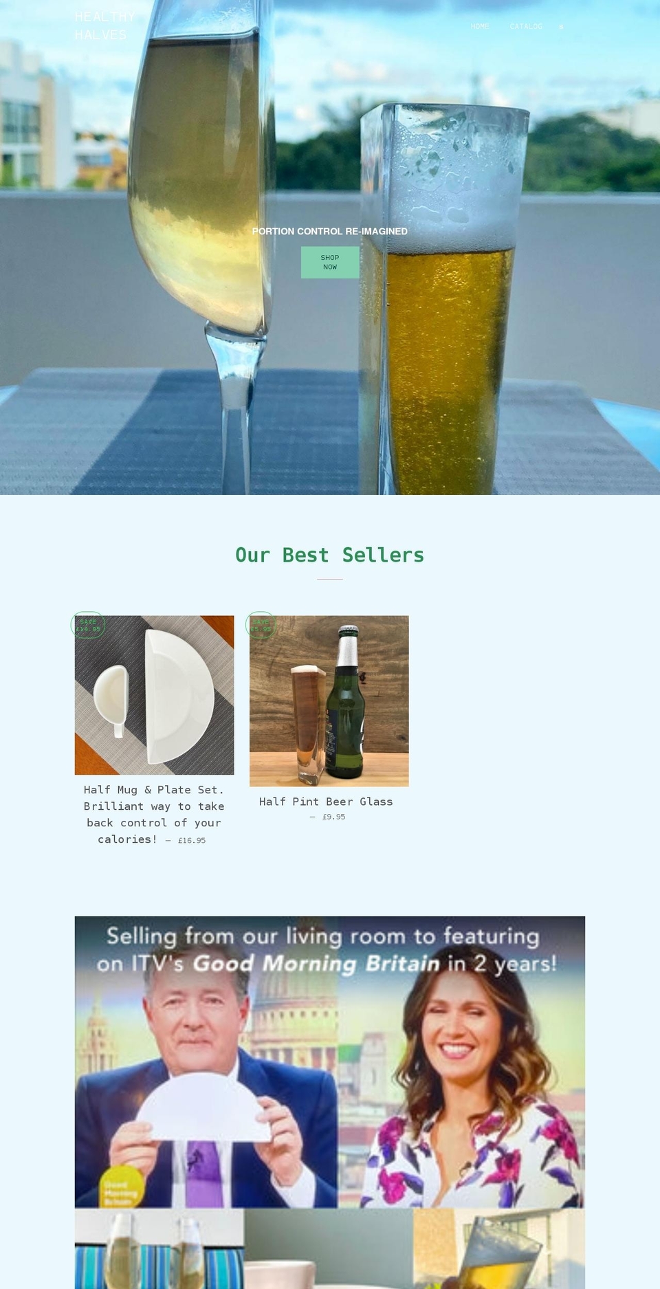 healthyhalves.com shopify website screenshot