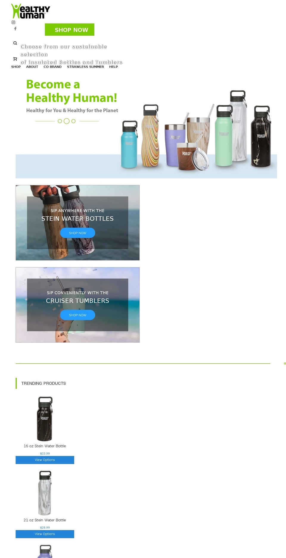 healthyhumanlife.com shopify website screenshot