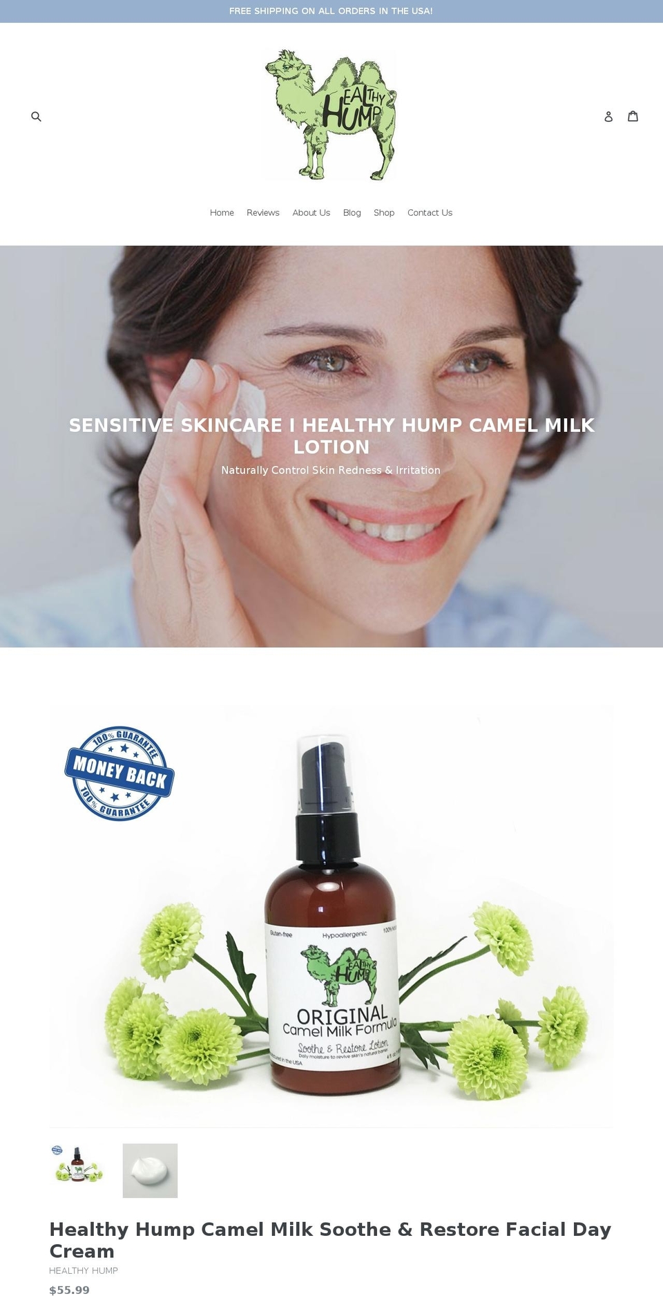 healthyhump.com — Shopify storefront screenshot