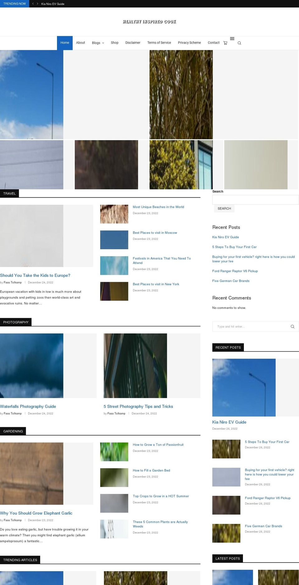 healthyinspiredcook.com shopify website screenshot