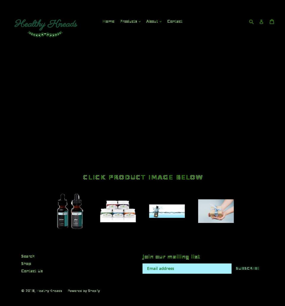 healthykneads.com shopify website screenshot