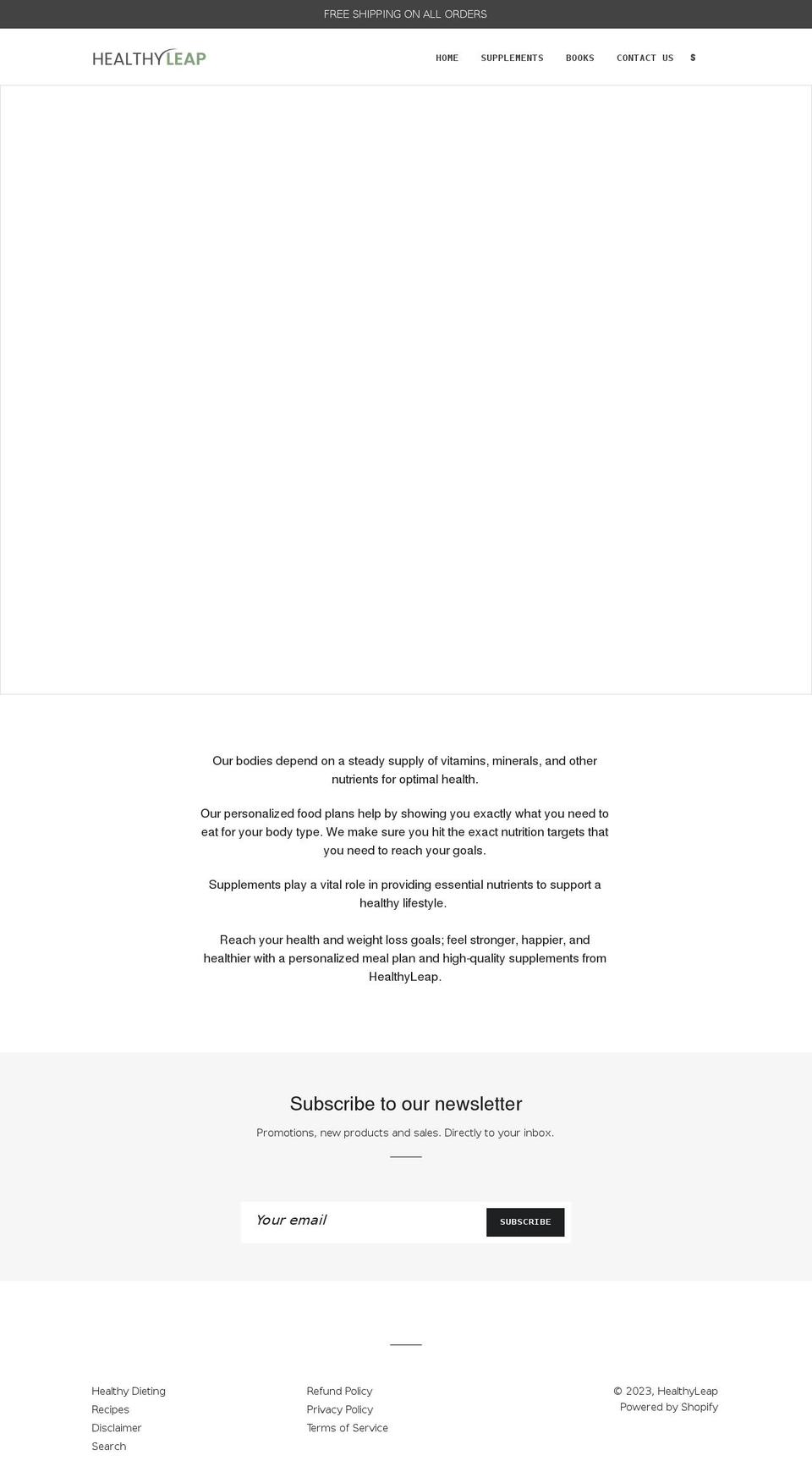 healthyleap.com shopify website screenshot