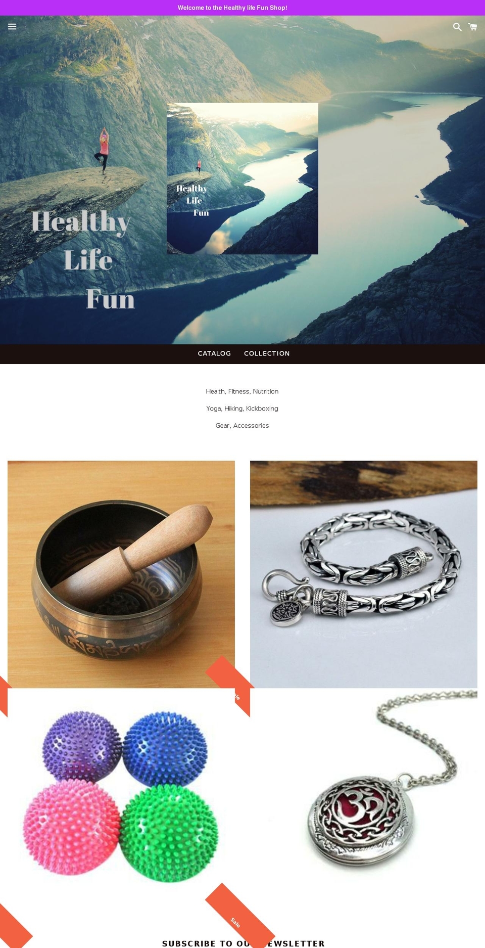 healthylifefun.com — Shopify storefront screenshot
