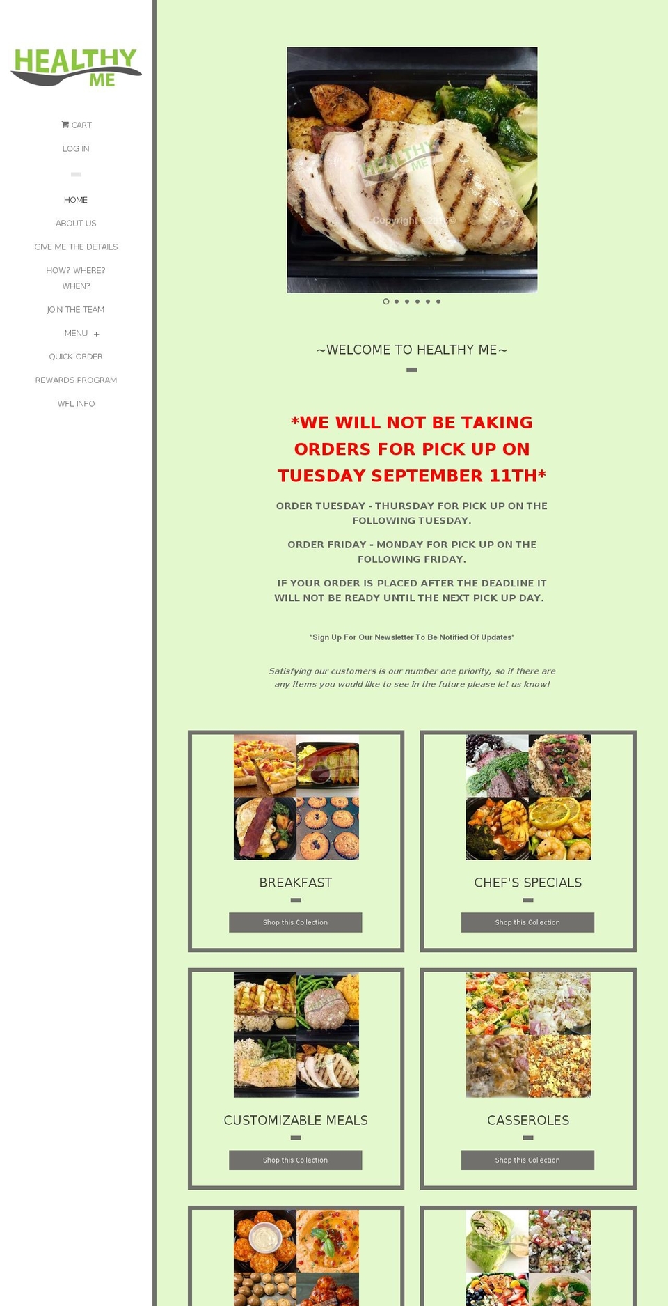 healthymemeals.com — Shopify storefront screenshot