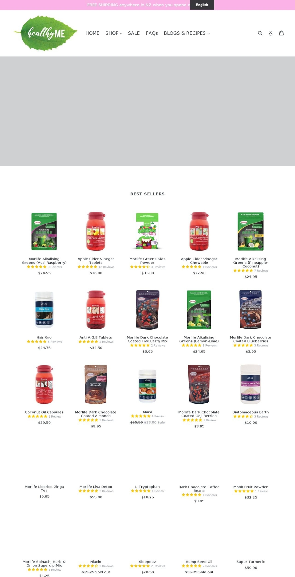 healthymeproducts.com — Shopify storefront screenshot