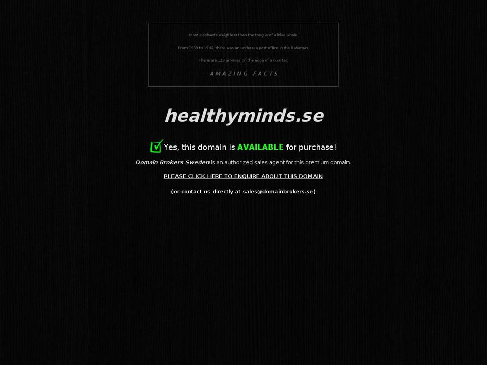 healthyminds.se shopify website screenshot