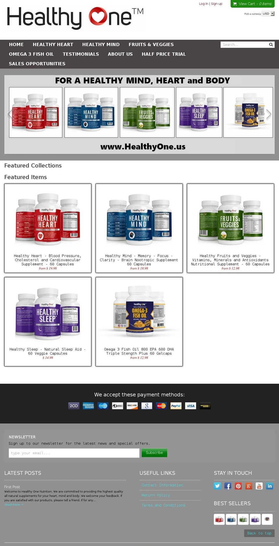 healthymindusa.com — Shopify storefront screenshot
