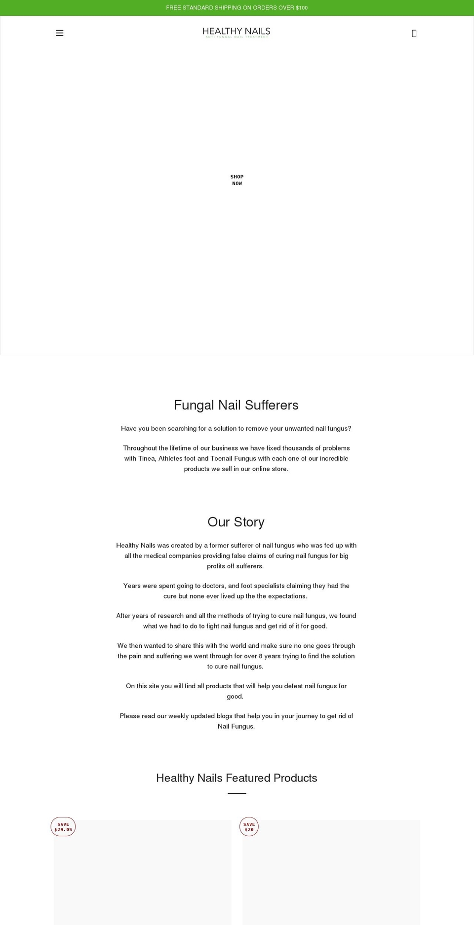 healthynails.com.au shopify website screenshot