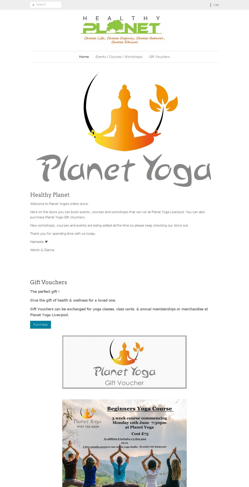 healthyplanetliverpool.com shopify website screenshot