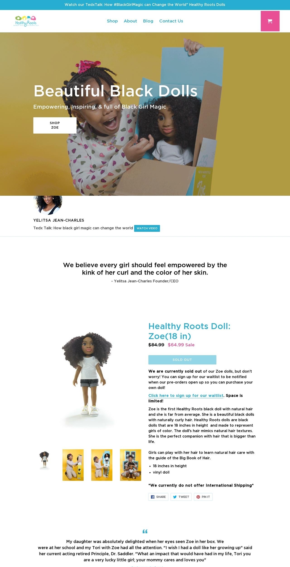 WATCHES Shopify theme site example healthyrootsdolls.com