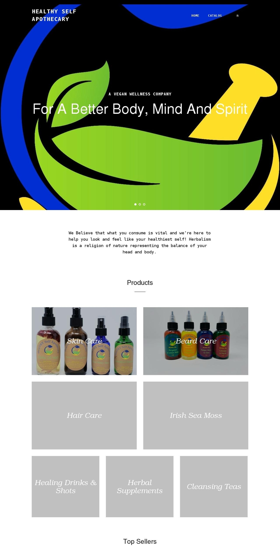 healthyselfapothecary.com shopify website screenshot