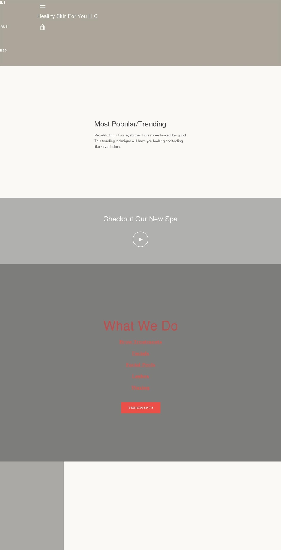 healthyskinforyoullc.com shopify website screenshot