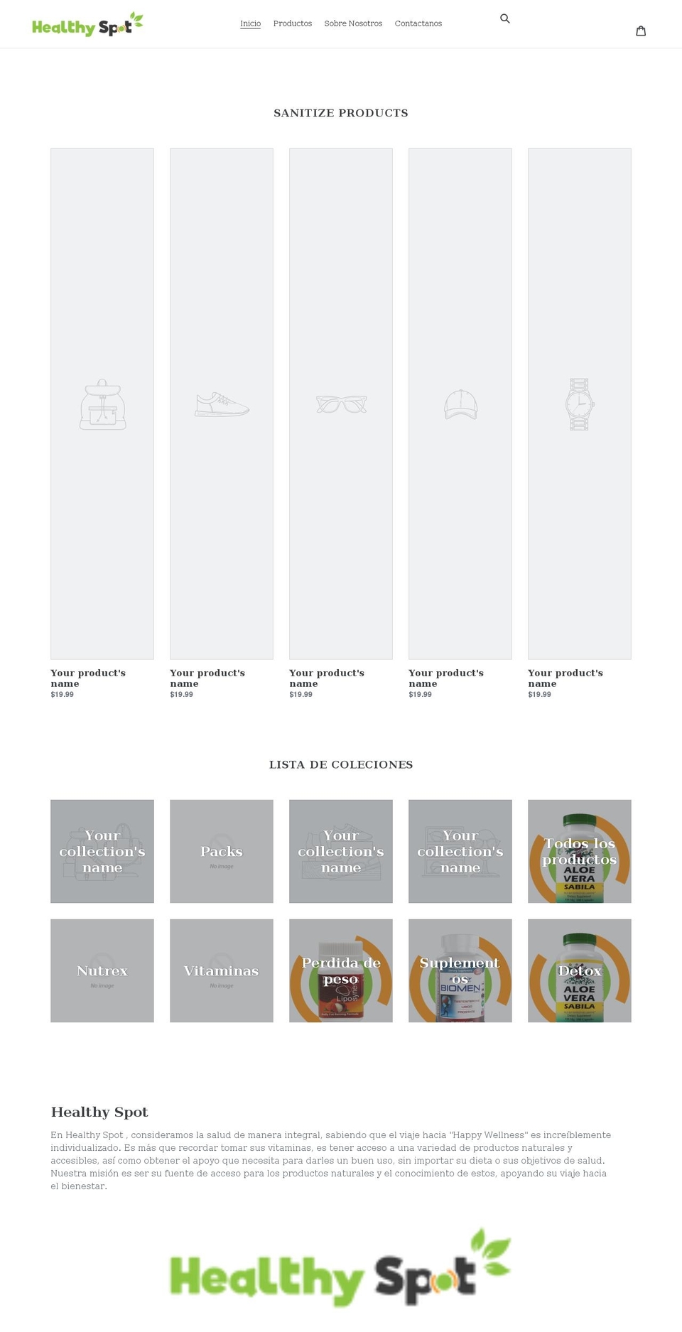 healthyspotpr.com shopify website screenshot