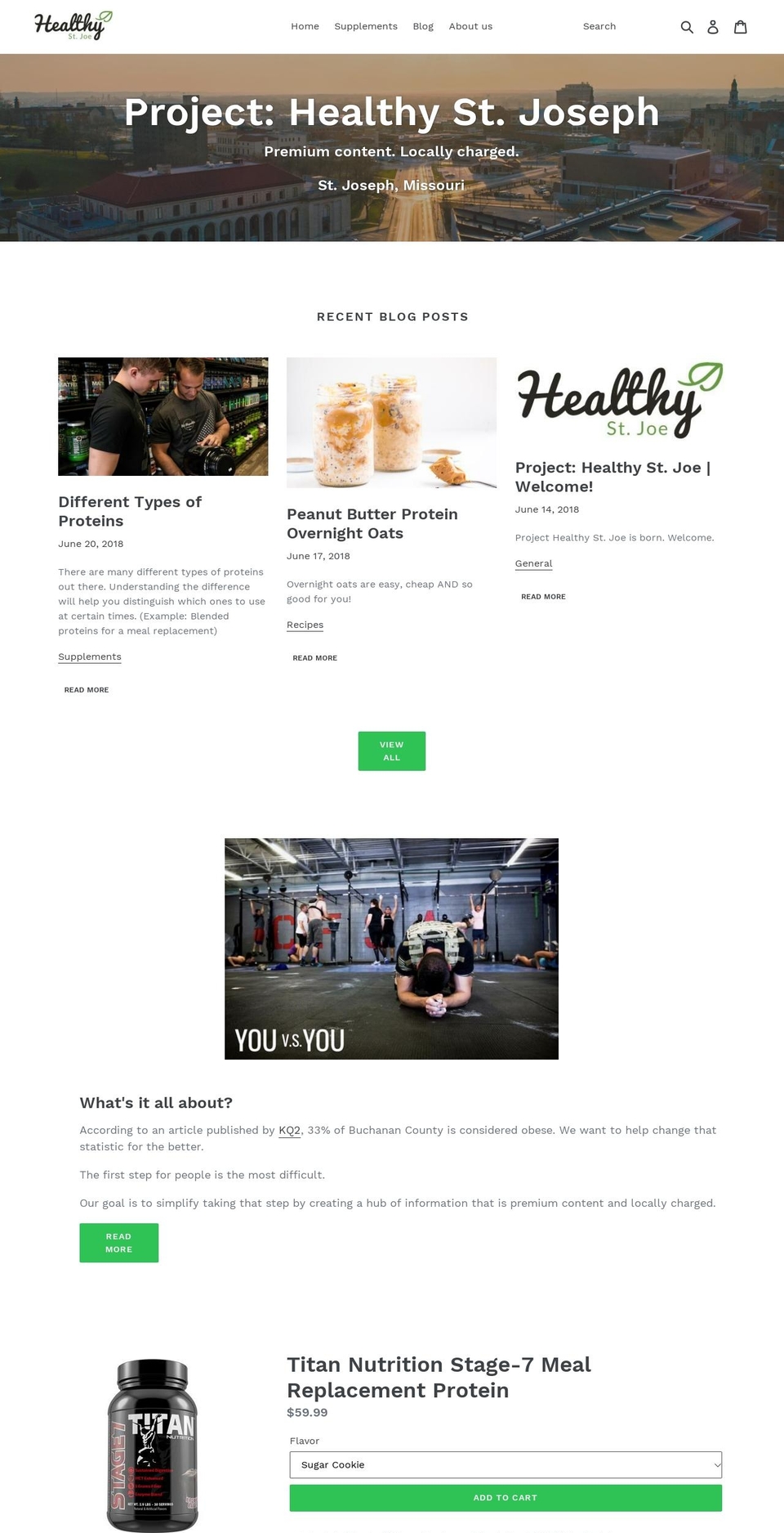 healthystjoe.com — Shopify storefront screenshot