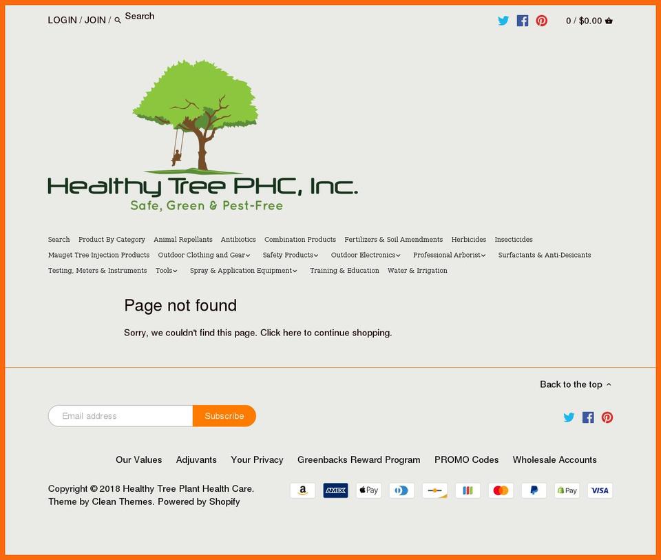 healthytreeplanthealthcare.com shopify website screenshot