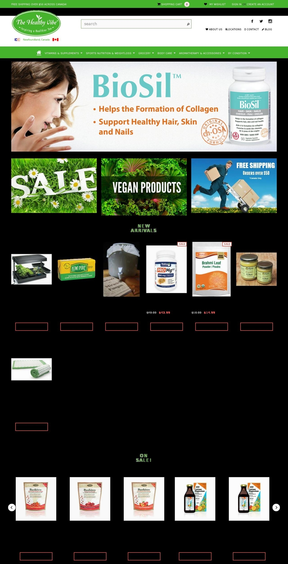 healthyvibe.com shopify website screenshot