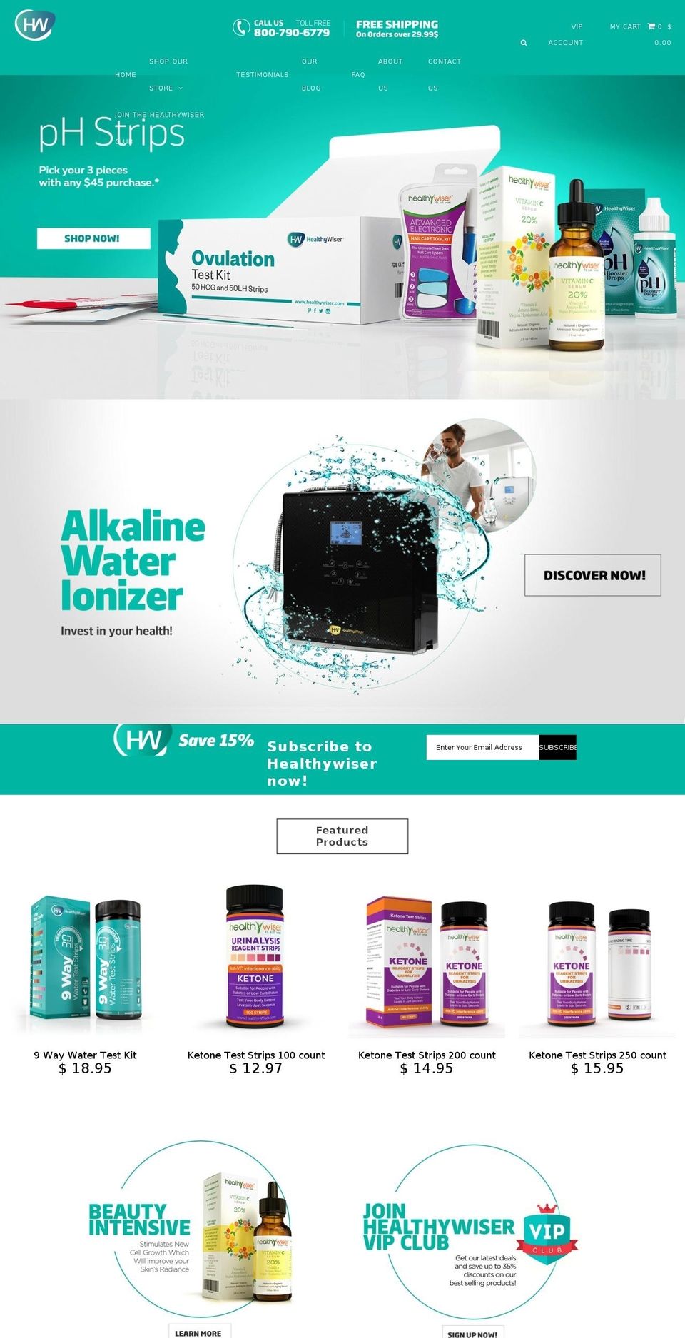 healthywiser.com shopify website screenshot