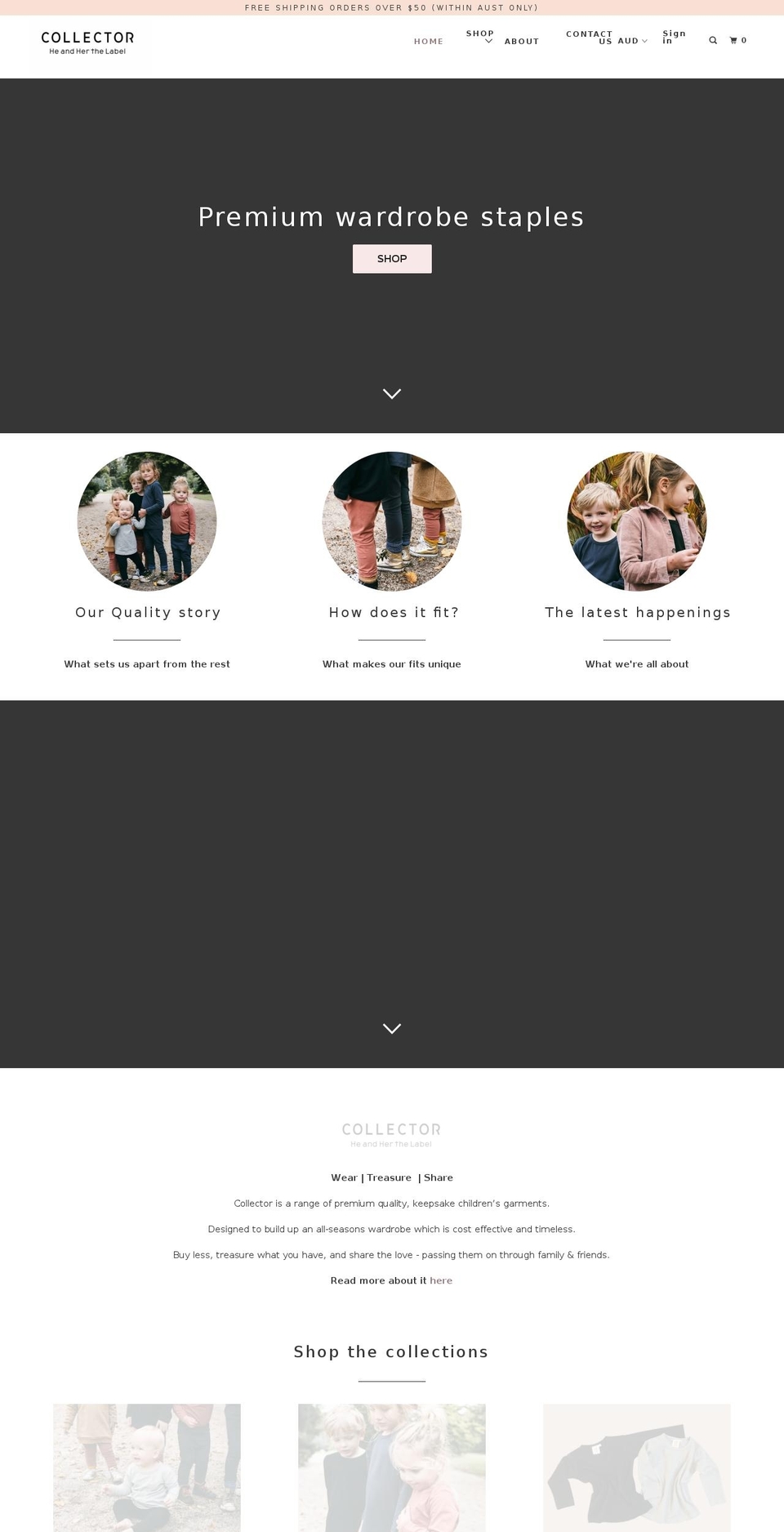 heandherthelabel.com shopify website screenshot