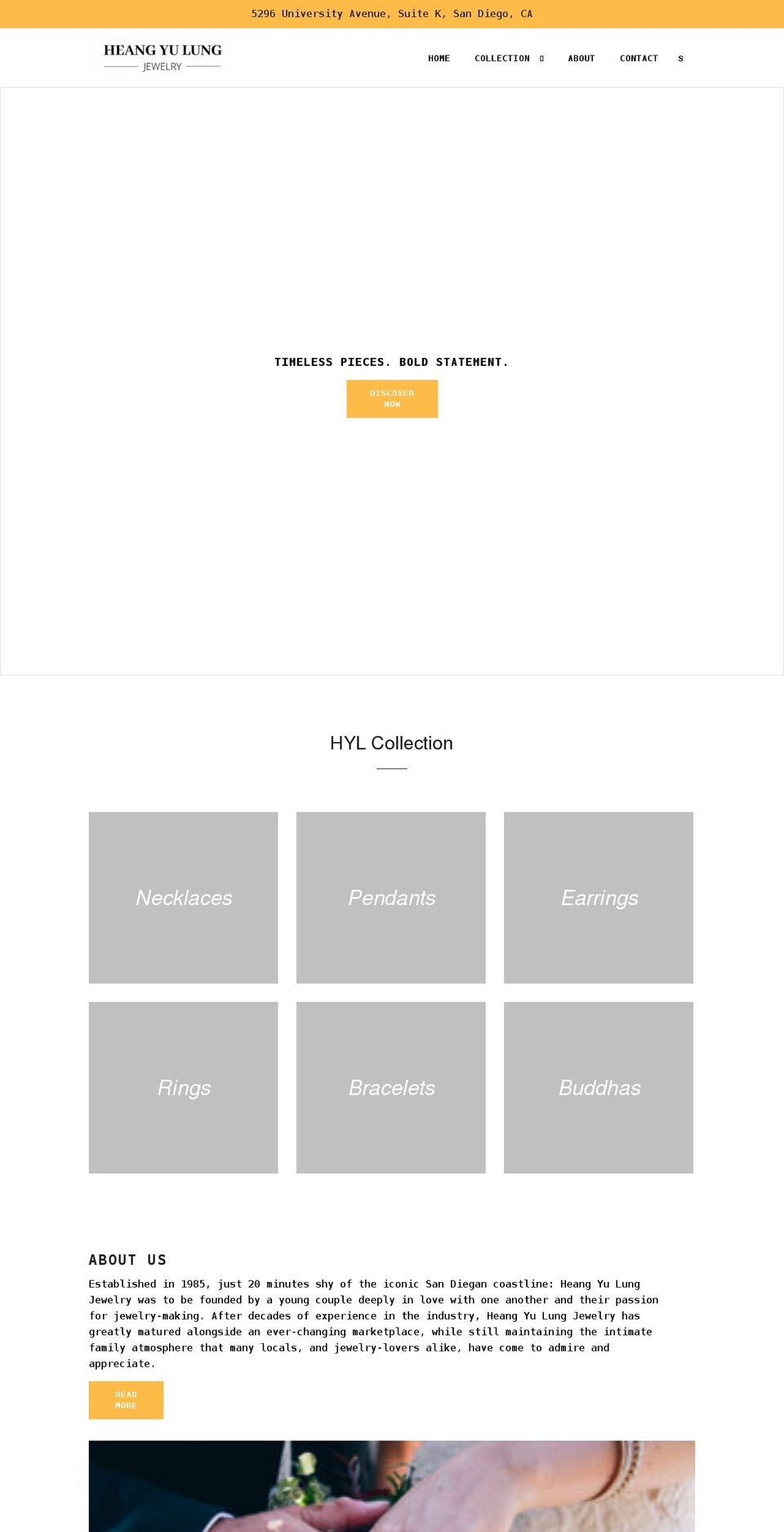 heangyulungjewelry.com shopify website screenshot