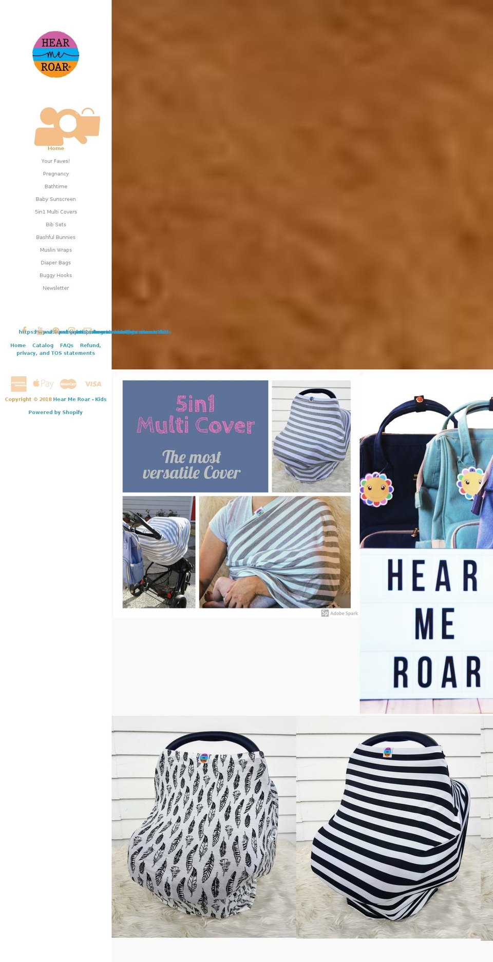 hearmeroarkids.co.nz shopify website screenshot