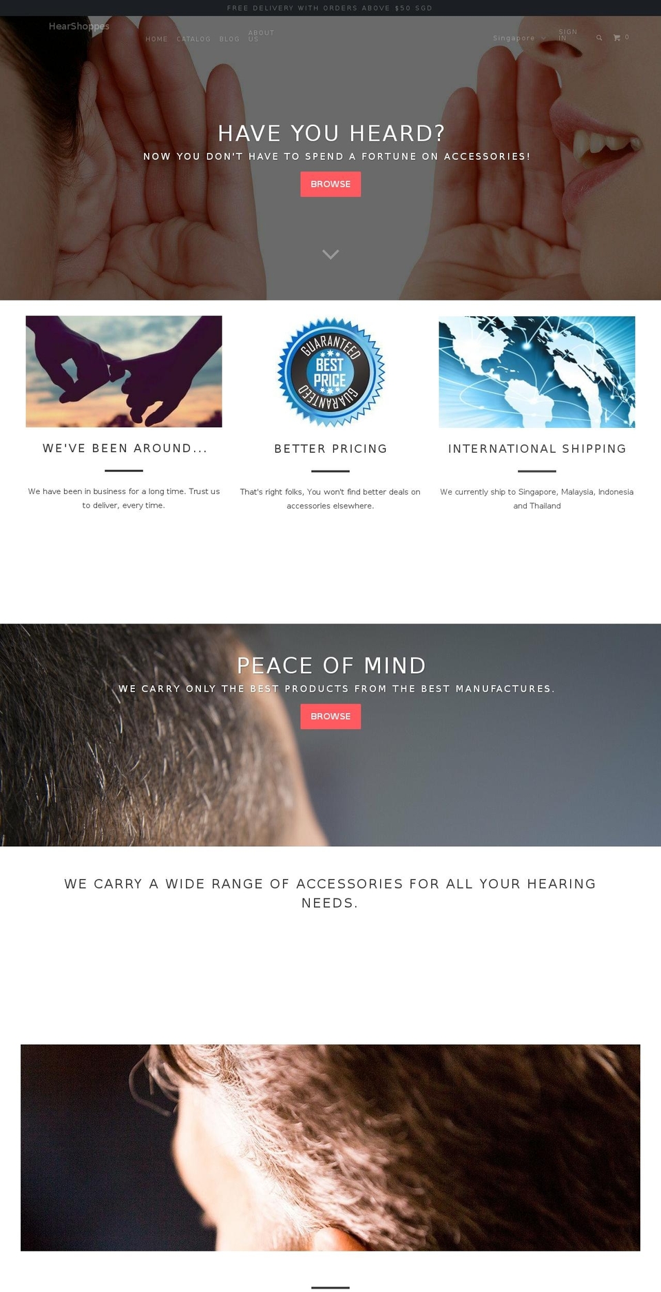 hearshoppes.com — Shopify storefront screenshot