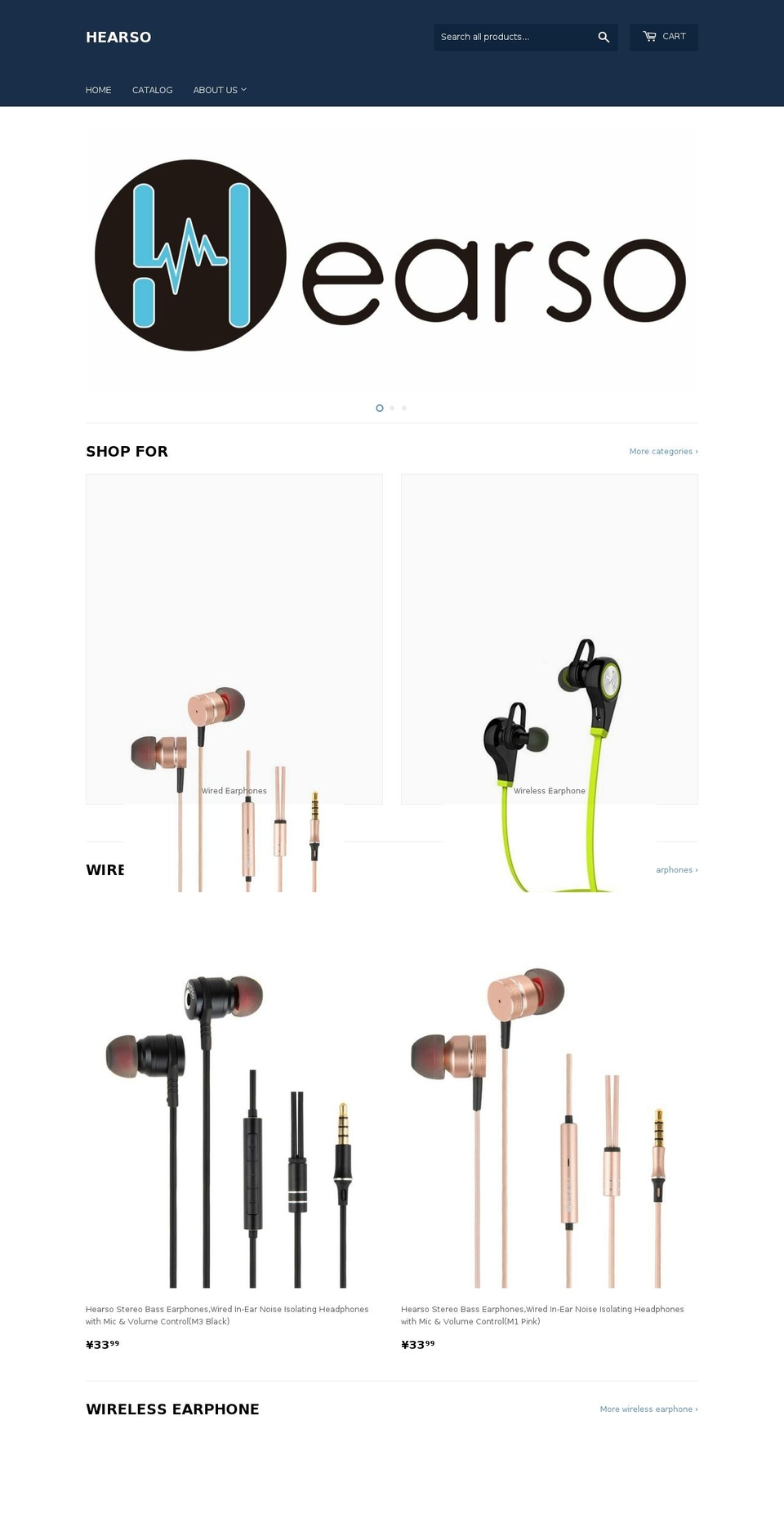 hearso.com — Shopify storefront screenshot