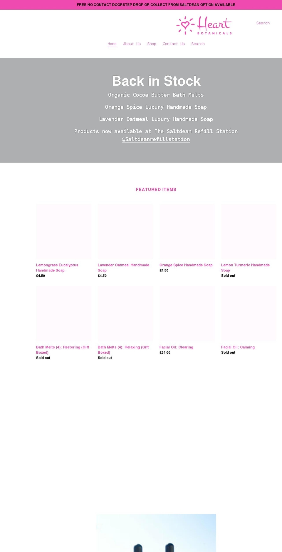 heart-botanicals.com shopify website screenshot