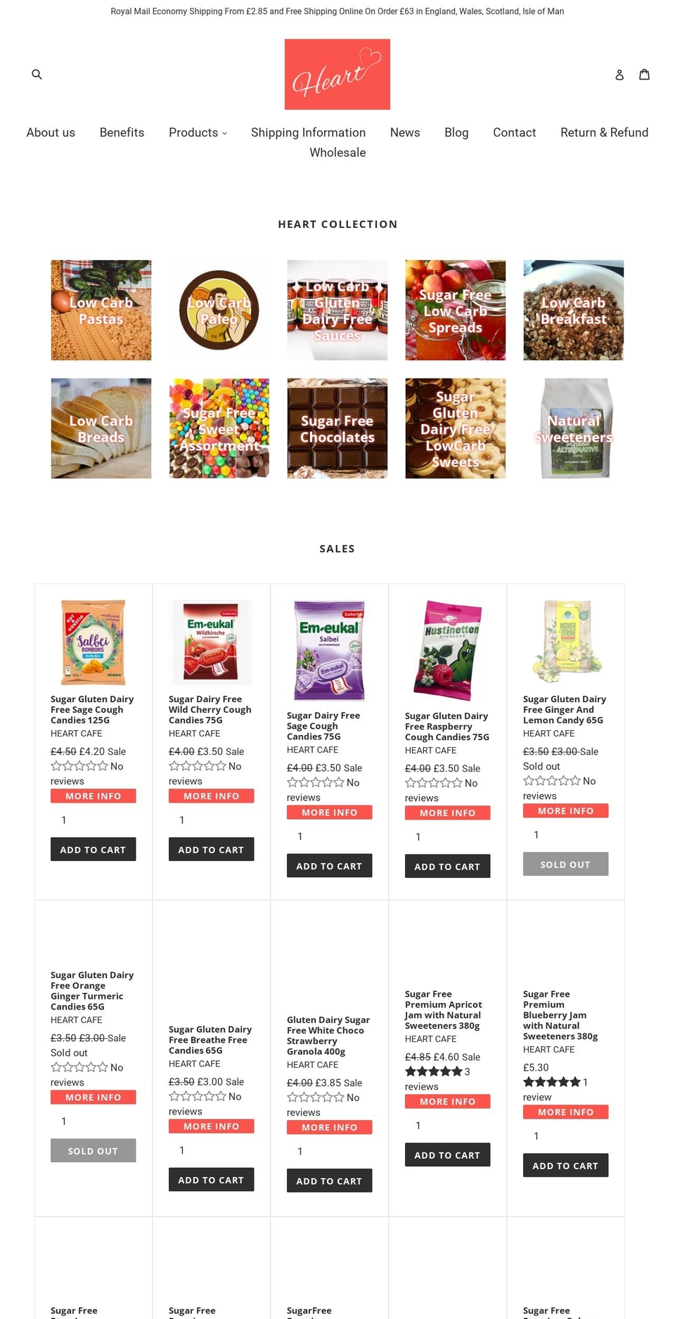 heart-cafe.co.uk shopify website screenshot