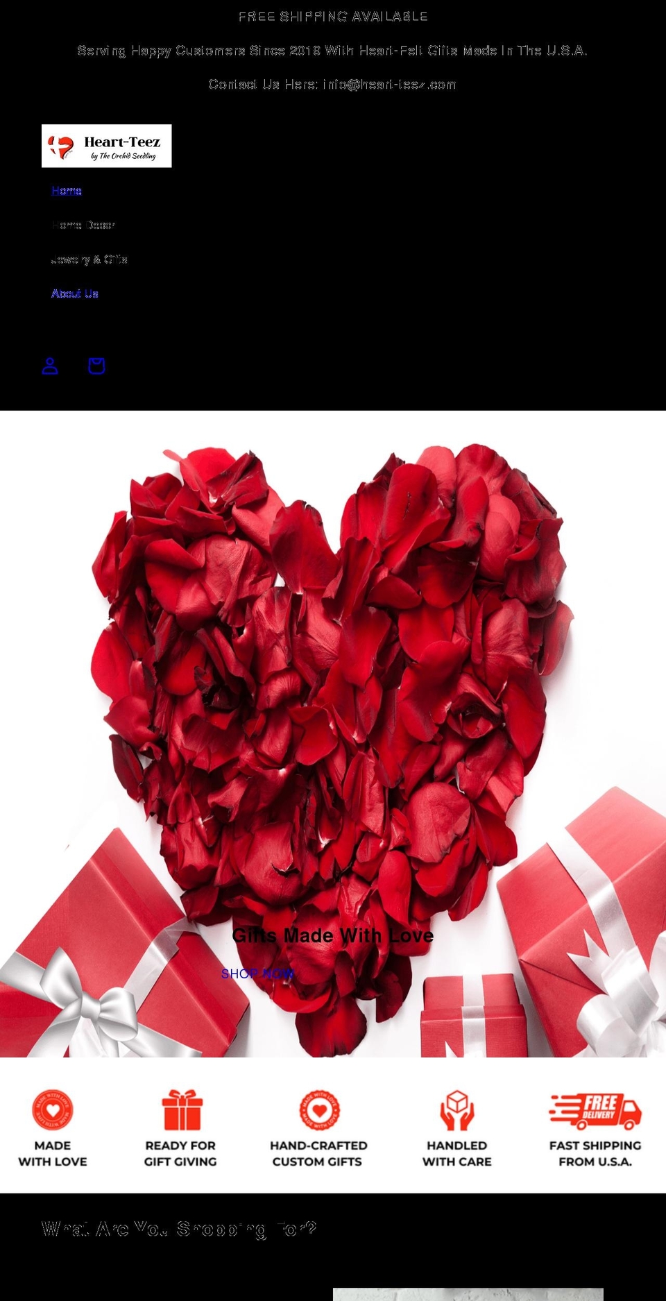 heart-teez.com shopify website screenshot
