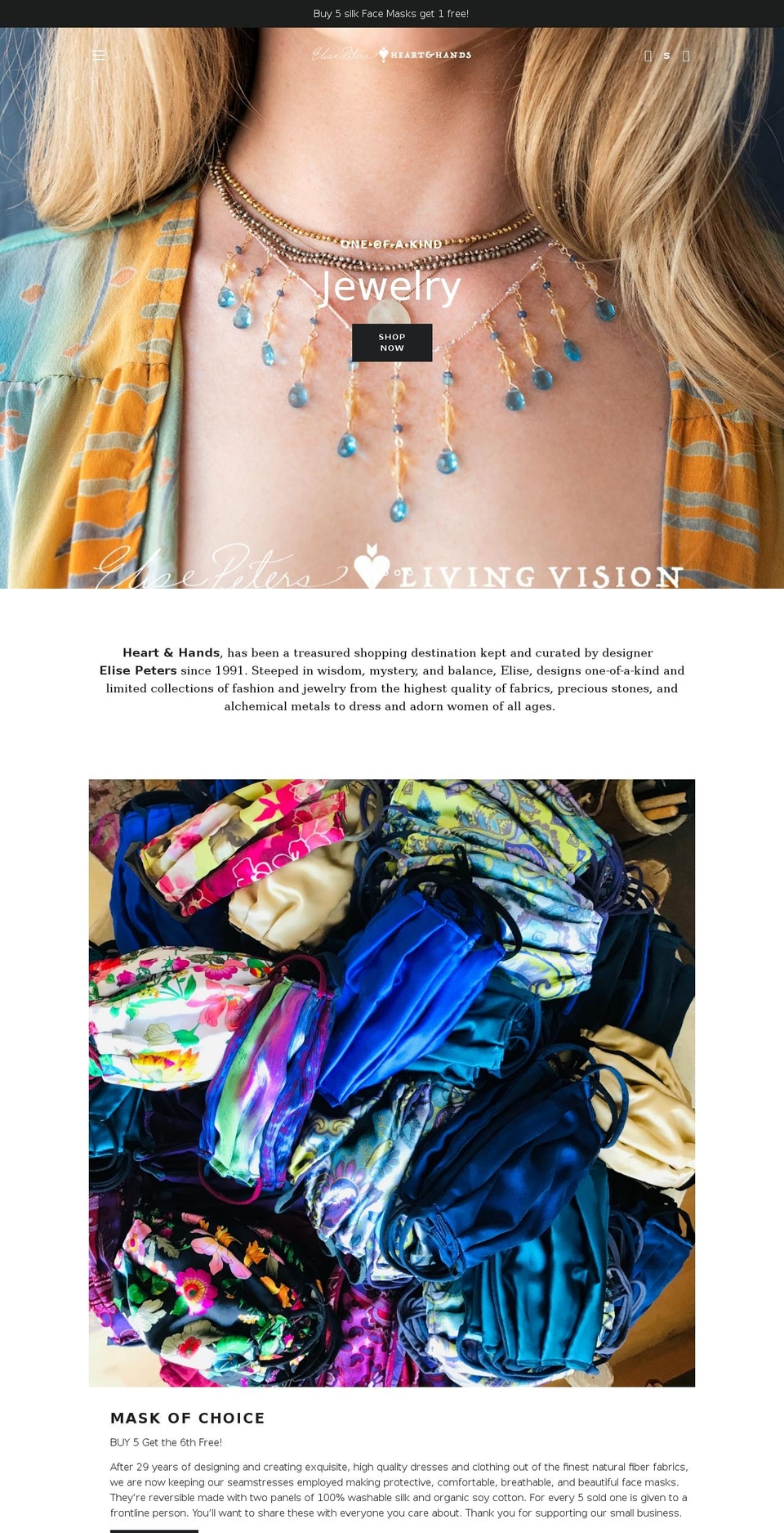 heartandhandsboutique.com shopify website screenshot