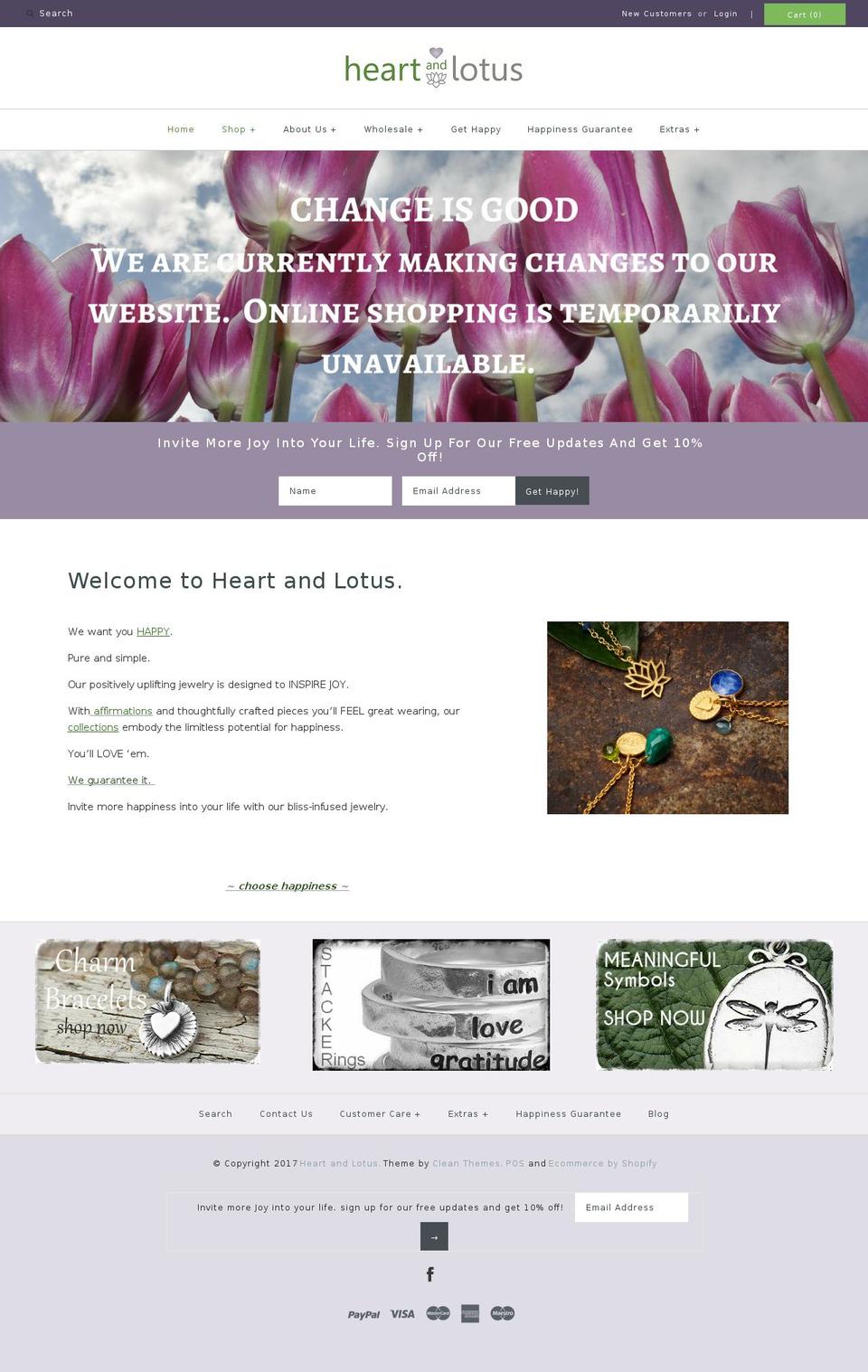 heartandlotus.com shopify website screenshot