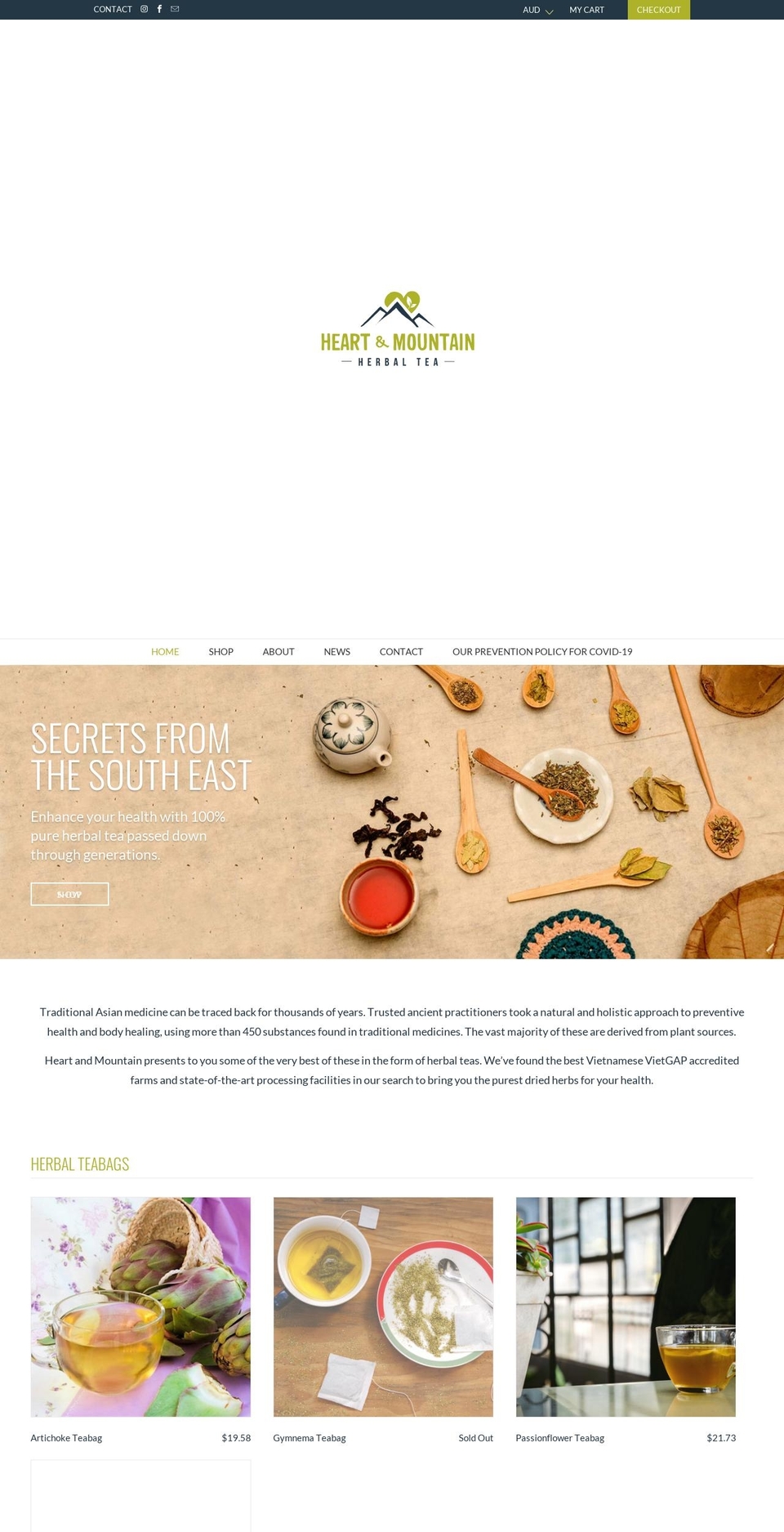 heartandmountain.com.au shopify website screenshot