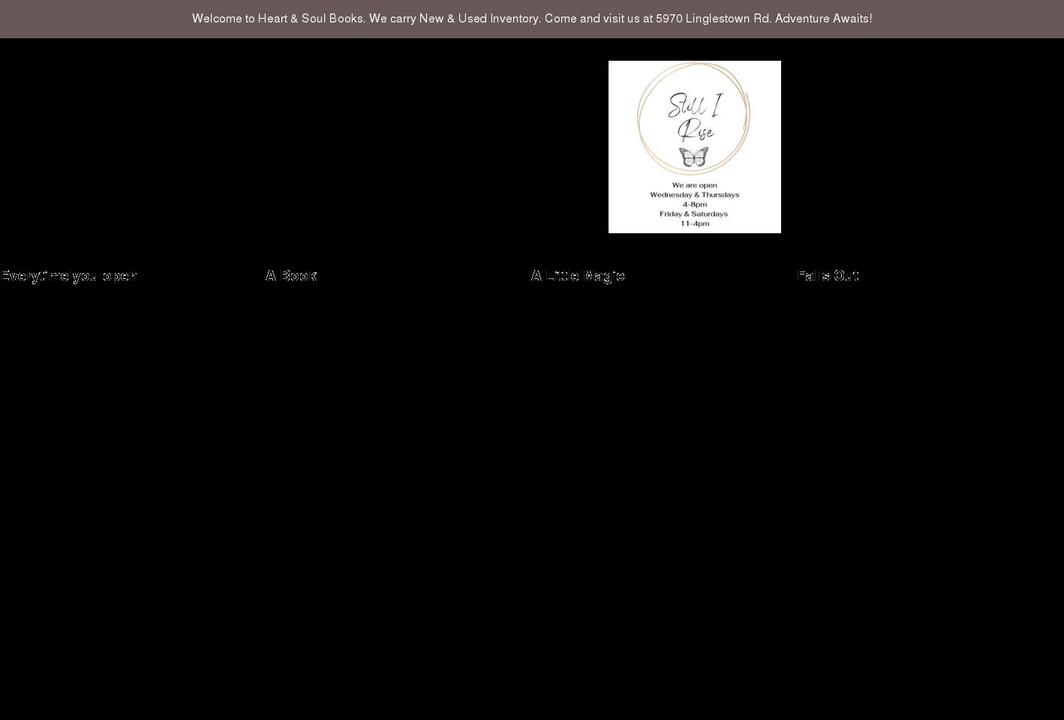 heartandsoulbooks.com shopify website screenshot