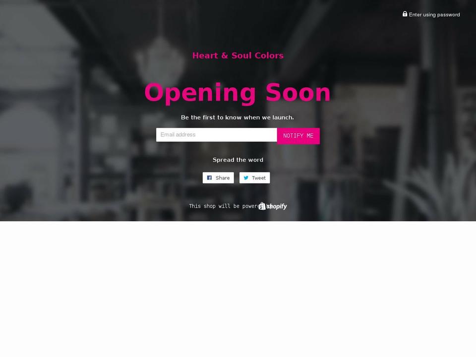 heartandsoulcolors.com — Shopify storefront screenshot