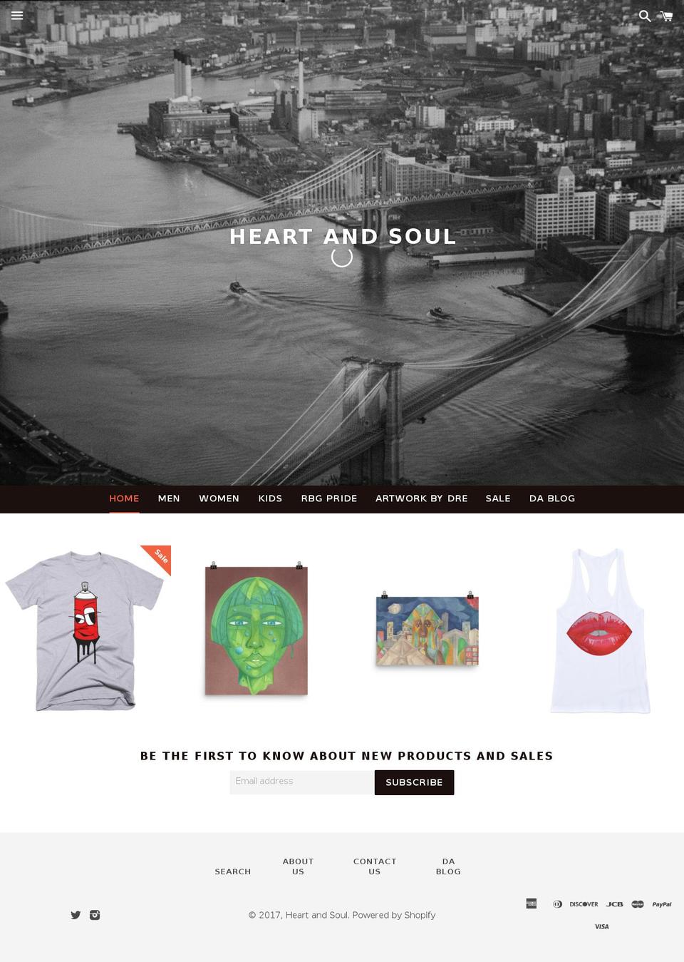 heartandsouldesigns.net shopify website screenshot