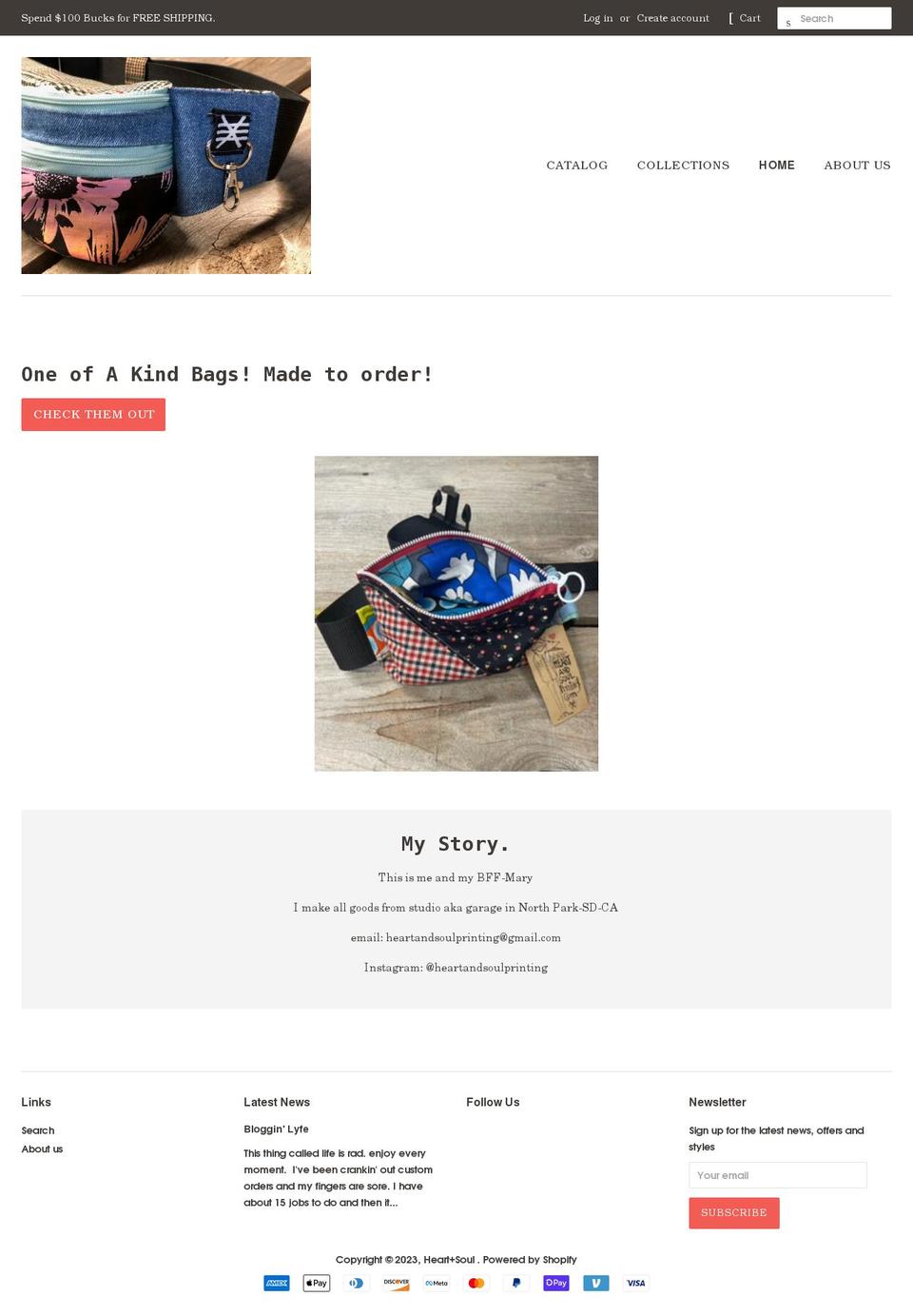 heartandsoulprinting.com — Shopify storefront screenshot