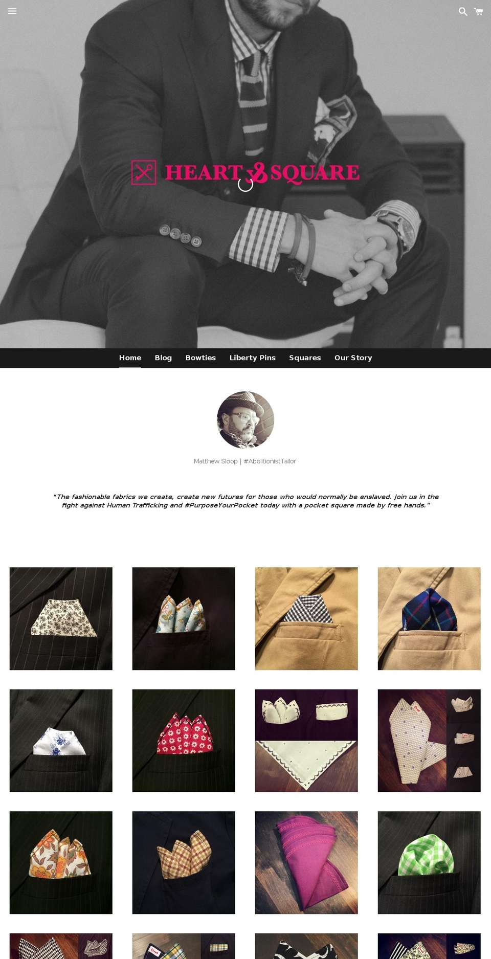 heartandsquare.com — Shopify storefront screenshot