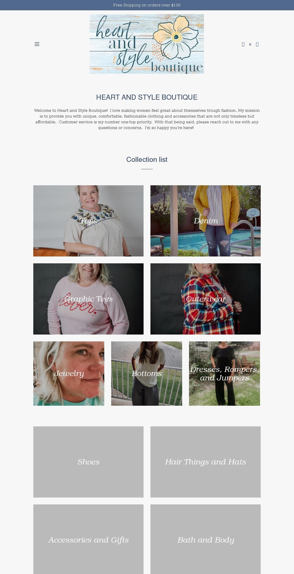 heartandstyleboutique.com shopify website screenshot