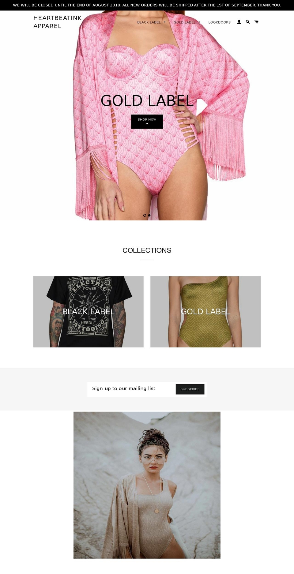 heartbeatinkapparel.com — Shopify storefront screenshot