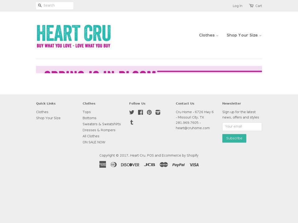 heartcru.com shopify website screenshot