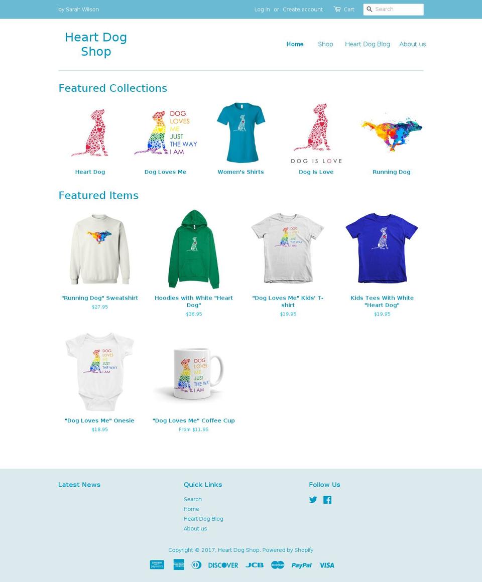 heartdogshop.com shopify website screenshot