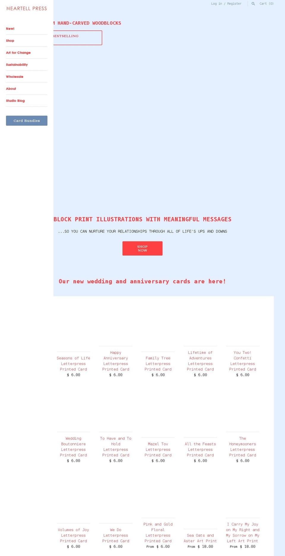 heartell-press.myshopify.com shopify website screenshot