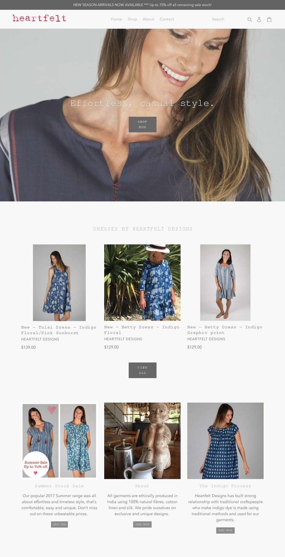 heartfeltdesigns.com.au shopify website screenshot